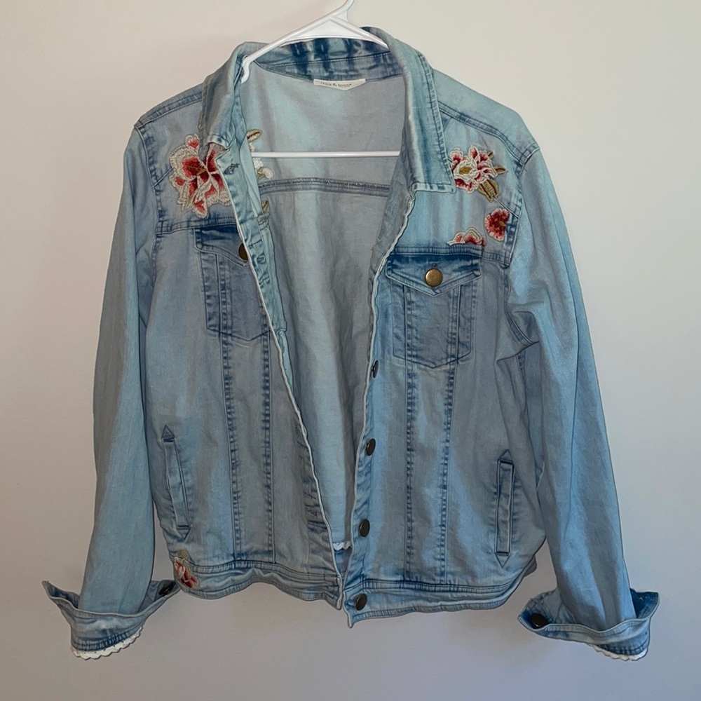 Mia and Tess Floral Jean Jacket